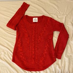 SO fitted perfect pullover, red sweater